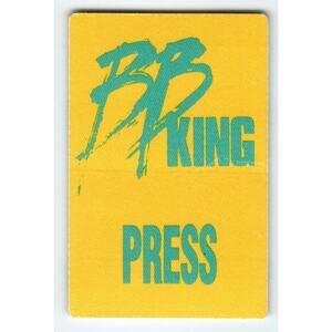 BB King Backstage Pass Blues Guitarist Rock Cloth Fabric Original Vintage 1997